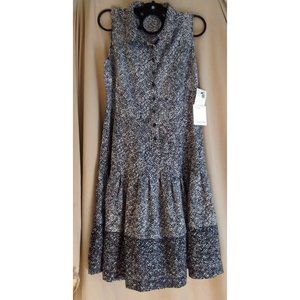 Calvin Klein Printed Sleeveless Shirt dress